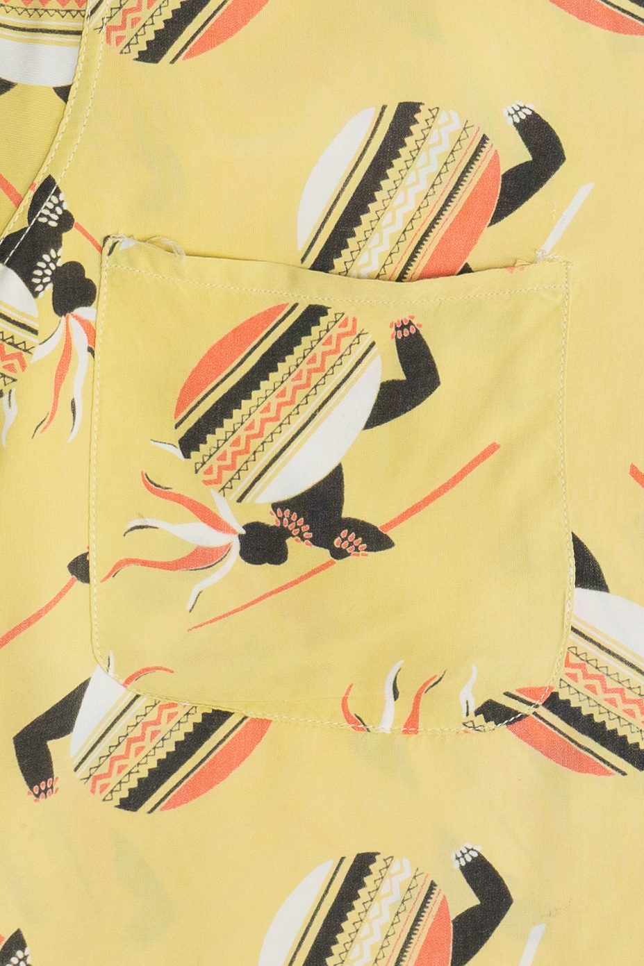 Rare Vintage Hawaiian Shirt With Loop Collar Glover Tailored Man Apparel 40/50s