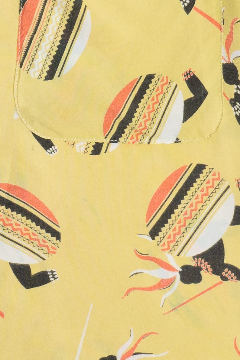 Rare Vintage Hawaiian Shirt With Loop Collar Glover Tailored Man Apparel 40/50s