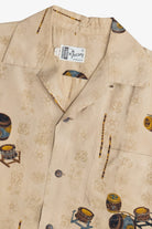 Rare Vintage Pure Silk Hawaiian Shirt Loop Collar McInerny Honolulu 40/50s