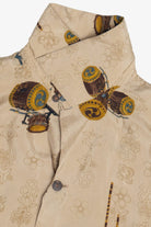 Rare Vintage Pure Silk Hawaiian Shirt Loop Collar McInerny Honolulu 40/50s