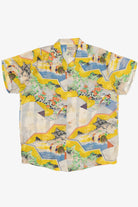 Rare Vintage Hawaiian Shirt Loop Collar Watumull's And Leilani Hawaii 40/50s