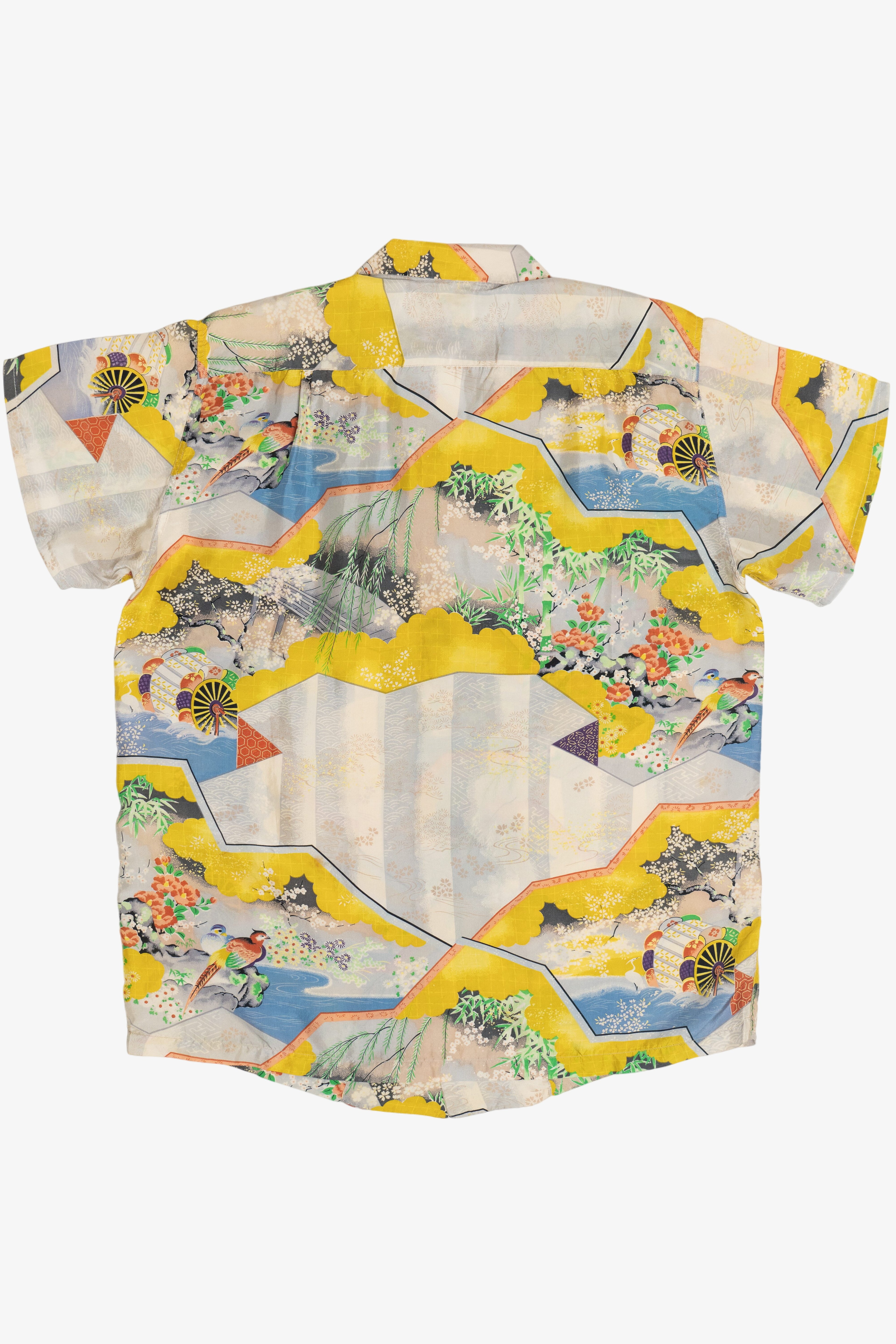 Rare Vintage Hawaiian Shirt Loop Collar Watumull's And Leilani Hawaii 40/50s