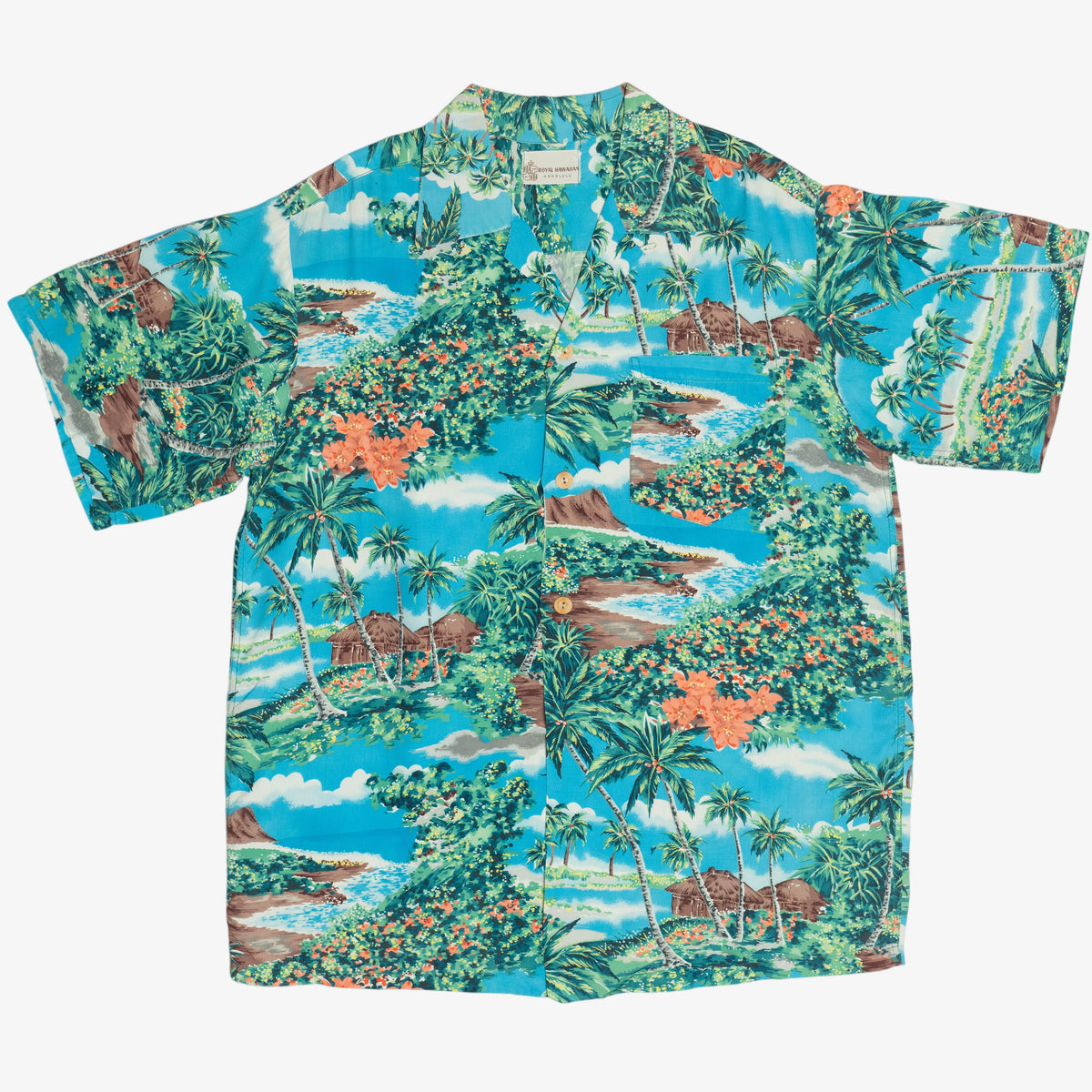 Rare Vintage Hawaiian Shirt With Loop Collar Royal Hawaiian Honolulu 4 ...