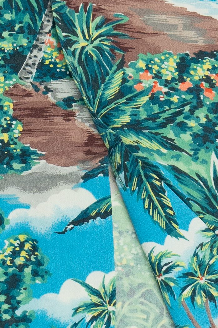 Rare Vintage Hawaiian Shirt With Loop Collar Royal Hawaiian Honolulu 40/50s
