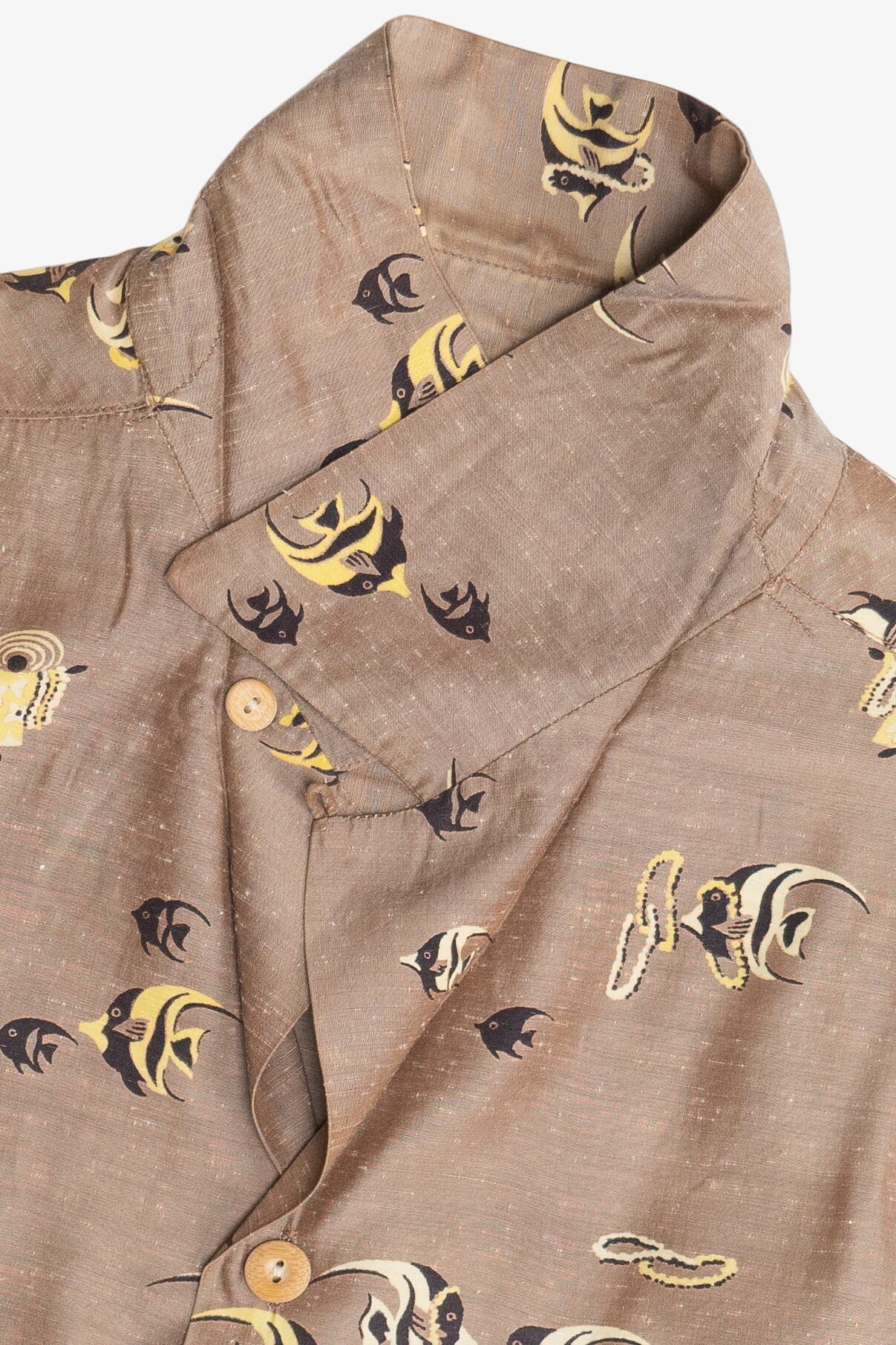 Rare Vintage Hawaiian Shirt With Loop Collar Royal Hawaiian Honolulu 40/50s
