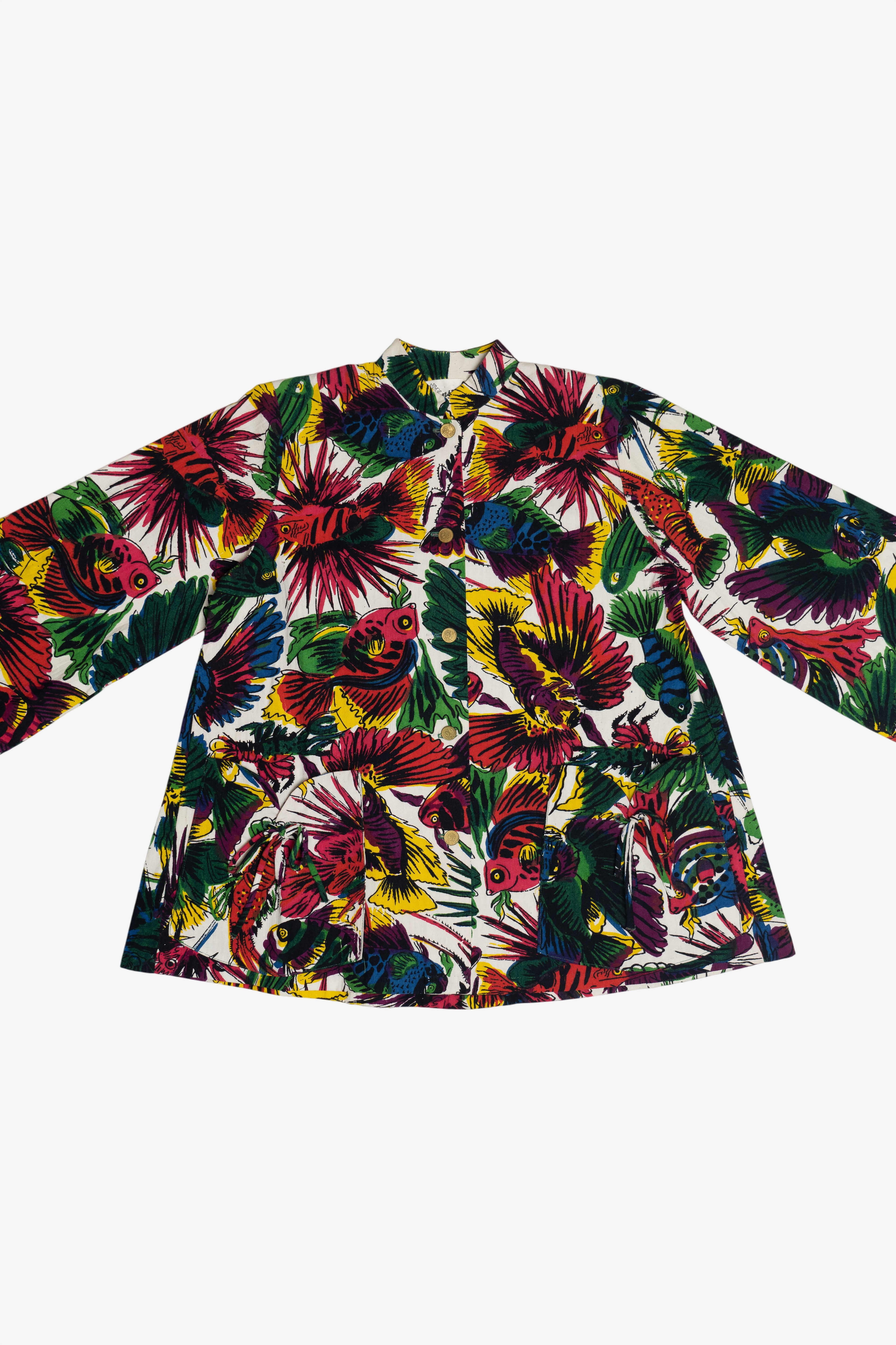 Rare Vintage Hawaiian Double Pocket A-Line Shirt With Mexican Peso Buttons Consuelo's 40/50s