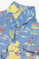 Rare Vintage Hawaiian Double Pocket Shirt With Loop Collar Terrace Club Rayon 40/50s