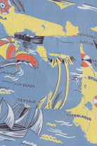 Rare Vintage Hawaiian Double Pocket Shirt With Loop Collar Terrace Club Rayon 40/50s