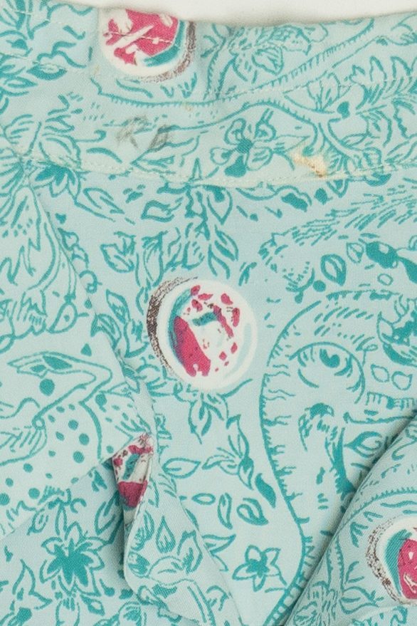 Rare Vintage Hawaiian Double Pocket Shirt With Loop Collar 40/50s
