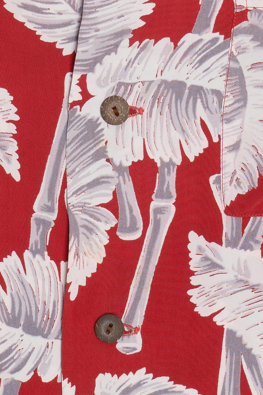 Rare Vintage Campus Hawaiian Shirt With Loop Collar Hollywood Styled Hand Washable 40/50s