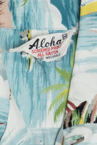 Rare Vintage Hawaiian Double Pocket Shirt With Loop Collar Aloha Rayon 40/50s