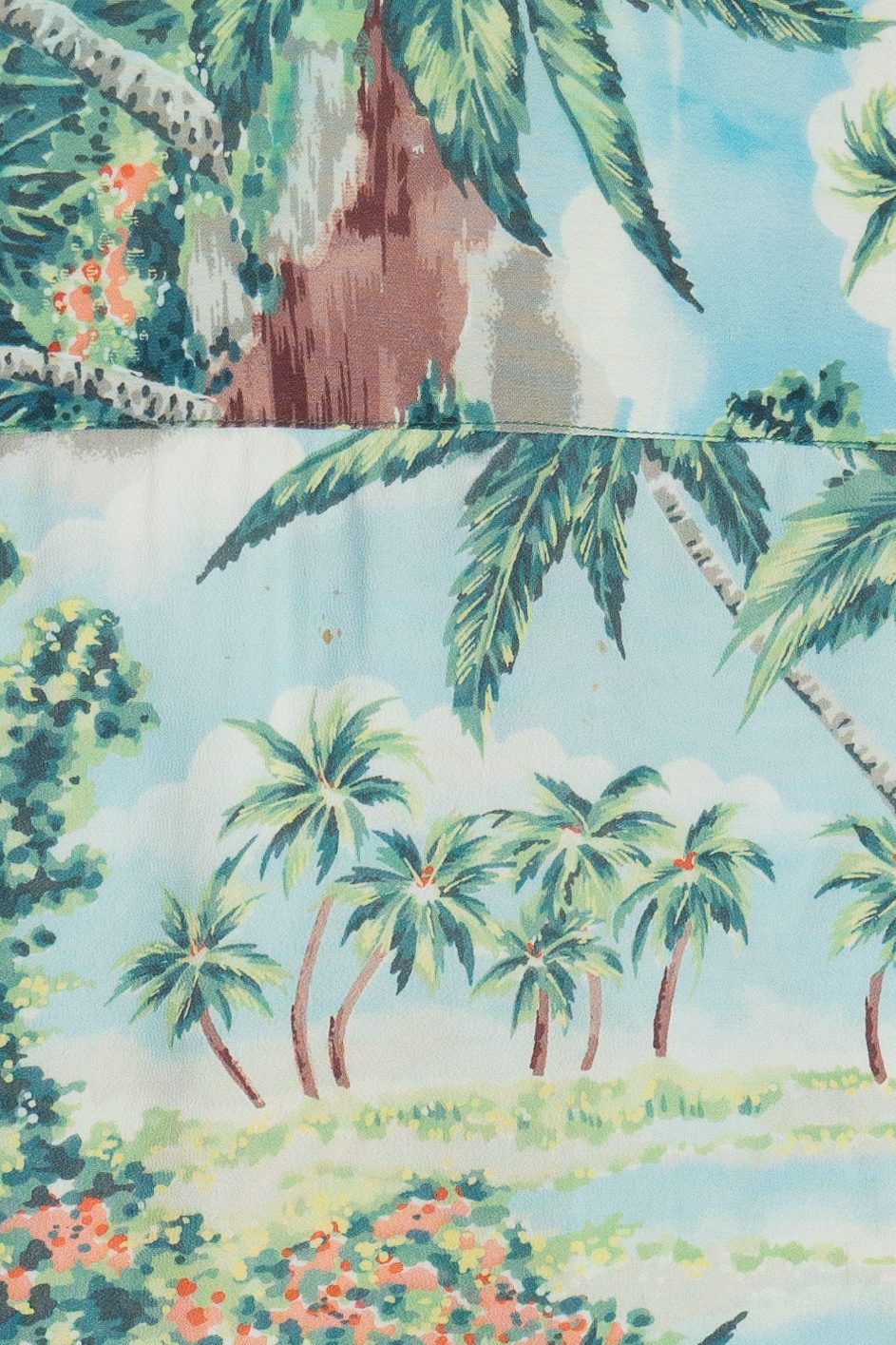 Rare Vintage Hawaiian Shirt With Loop Collar Royal Hawaiian Honolulu 40/50s