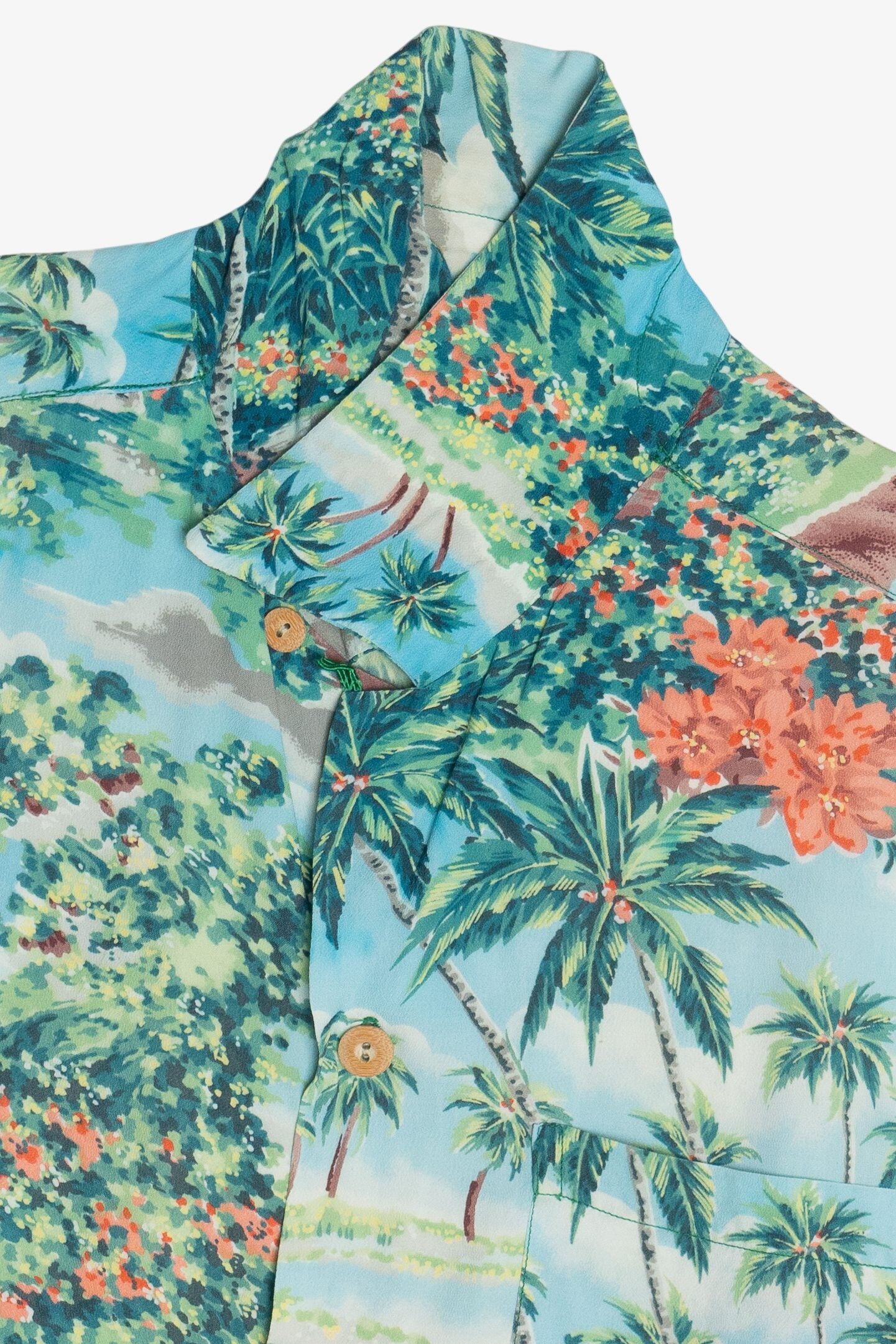 Rare Vintage Hawaiian Shirt With Loop Collar Royal Hawaiian Honolulu 40/50s