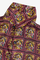 Rare Vintage Hawaiian Double Pocket Shirt With Loop Collar Burlington's Taj Mahal Hotel 40/50s
