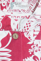 Rare Vintage Nani Of Hawaii Ukulele Mandarin Collar Hawaiian Shirt 40/50s