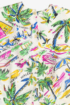 Rare Vintage Florida Beaches Peter Pan Collar Hawaiian Shirt 40/50s