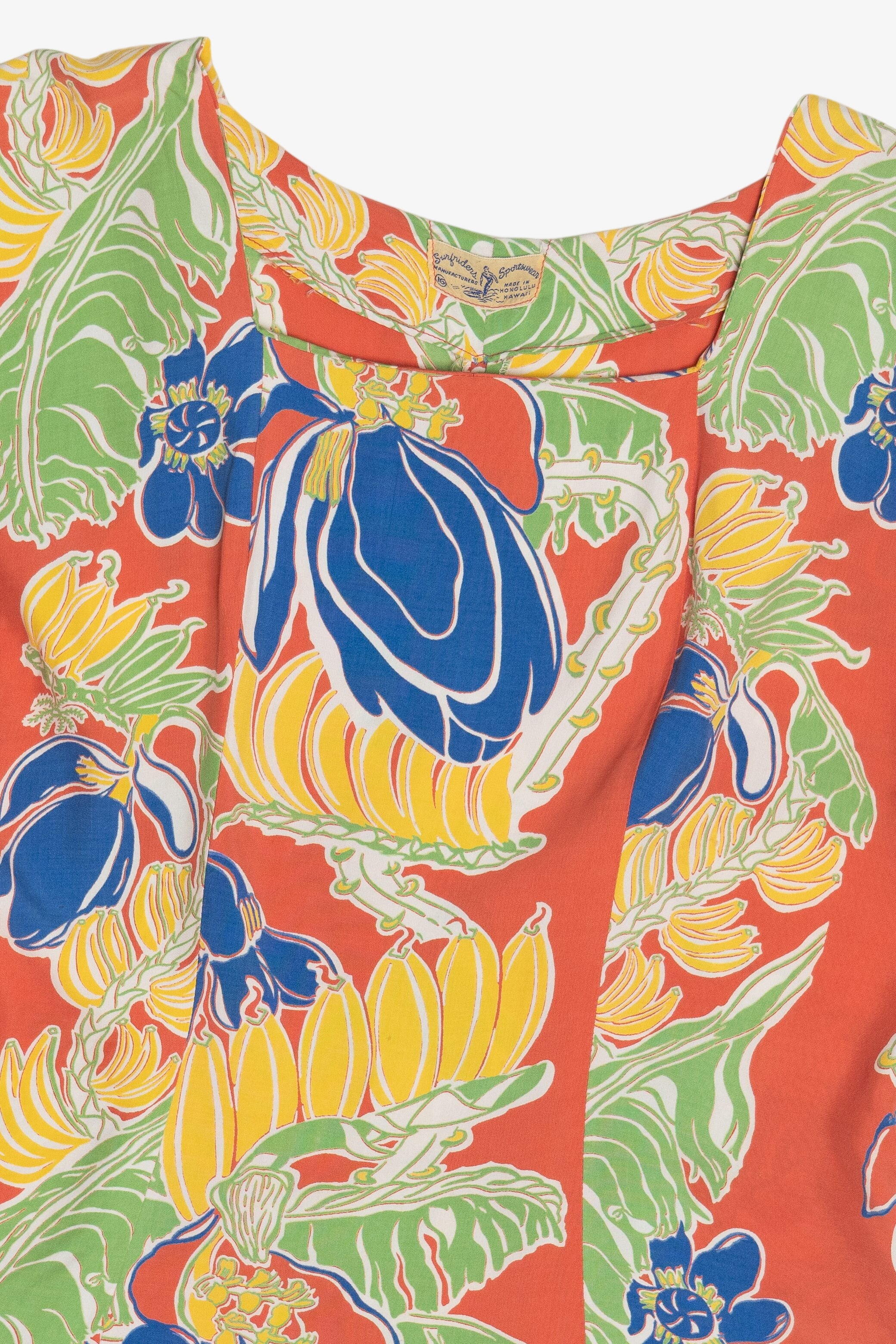Rare Vintage Hawaiian Shirt Surfriders Sportswear Made In Honolulu Hawaii 40/50s