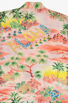 Rare Vintage Hawaiian Sleeveless Mandarin Collar Shirt Royal Hawaiian "Aloha" 40/50s