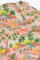Rare Vintage Hawaiian Sleeveless Mandarin Collar Shirt Royal Hawaiian "Aloha" 40/50s