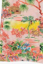 Rare Vintage Hawaiian Sleeveless Mandarin Collar Shirt Royal Hawaiian "Aloha" 40/50s