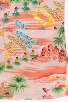 Rare Vintage Hawaiian Sleeveless Mandarin Collar Shirt Royal Hawaiian "Aloha" 40/50s