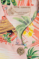 Rare Vintage Hawaiian Sleeveless Mandarin Collar Shirt Royal Hawaiian "Aloha" 40/50s
