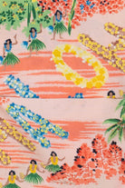 Rare Vintage Hawaiian Sleeveless Mandarin Collar Shirt Royal Hawaiian "Aloha" 40/50s