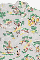 Rare Vintage Hawaiian Sleeveless Mandarin Collar Shirt 40/50s