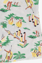 Rare Vintage Hawaiian Sleeveless Mandarin Collar Shirt 40/50s