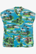 Rare Vintage Hawaiian Sleeveless Double Pocket Mandarin Collar Shirt 40/50s
