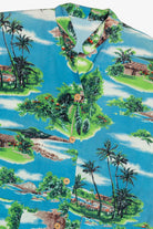 Rare Vintage Hawaiian Sleeveless Double Pocket Mandarin Collar Shirt 40/50s