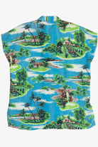 Rare Vintage Hawaiian Sleeveless Double Pocket Mandarin Collar Shirt 40/50s