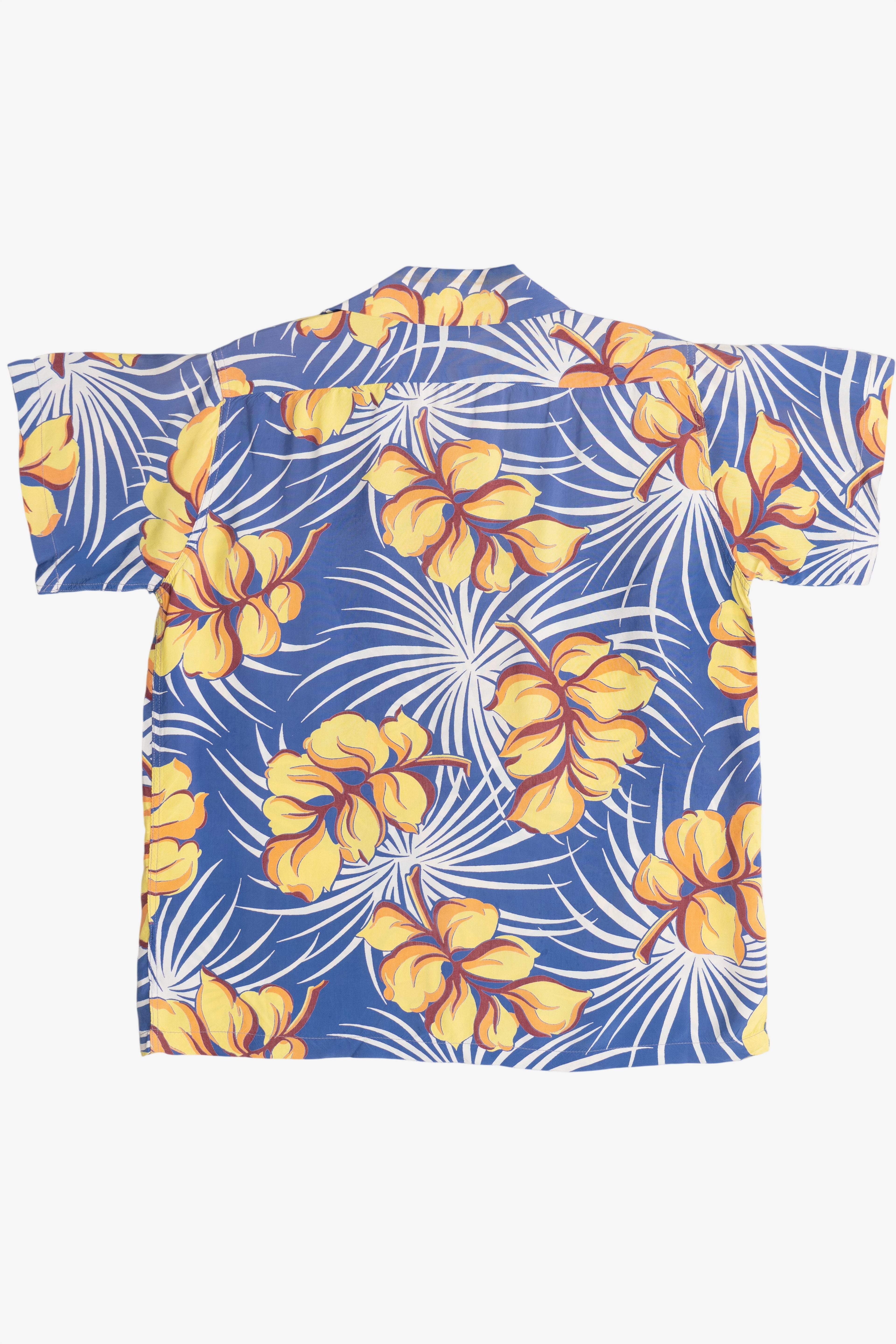 Rare Vintage Hawaiian Double Pocket Shirt With Loop Collar Deluxe 40/50s