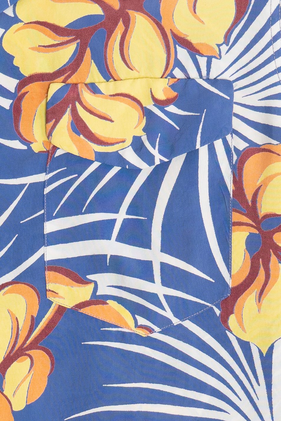 Rare Vintage Hawaiian Double Pocket Shirt With Loop Collar Deluxe 40/50s