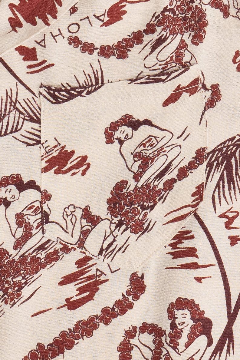Rare Vintage Hawaiian Shirt Watumull's Honolulu Hawaii 40/50s