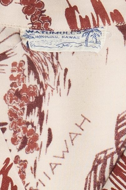 Rare Vintage Hawaiian Shirt Watumull's Honolulu Hawaii 40/50s