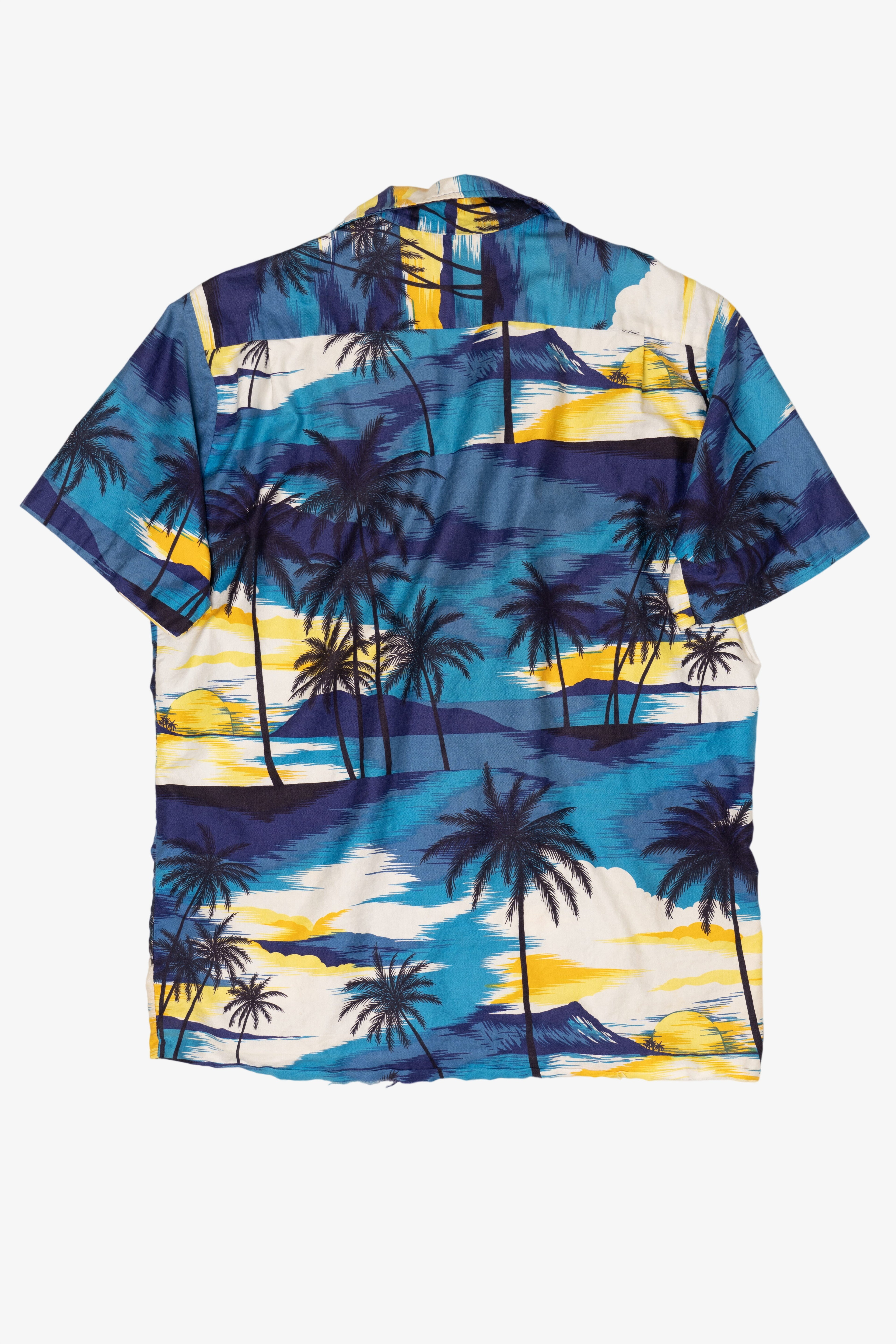 Vintage Blue Shoreline Hawaii Hawaiian Shirt (1980s)