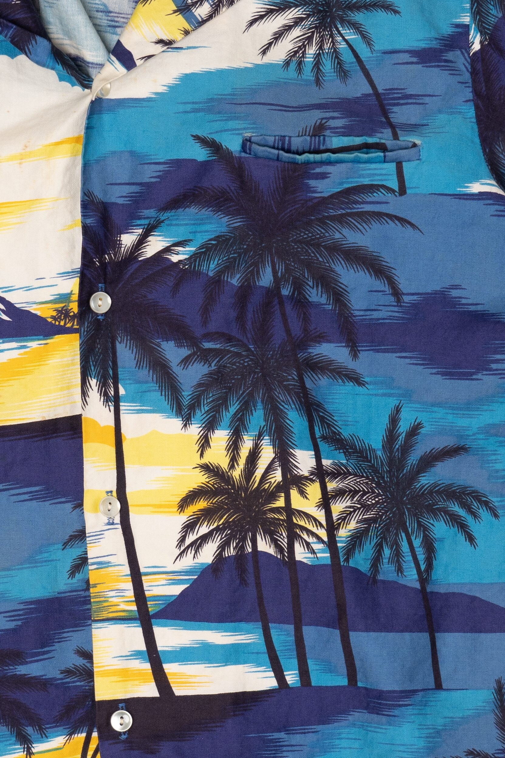 Vintage Blue Shoreline Hawaii Hawaiian Shirt (1980s)