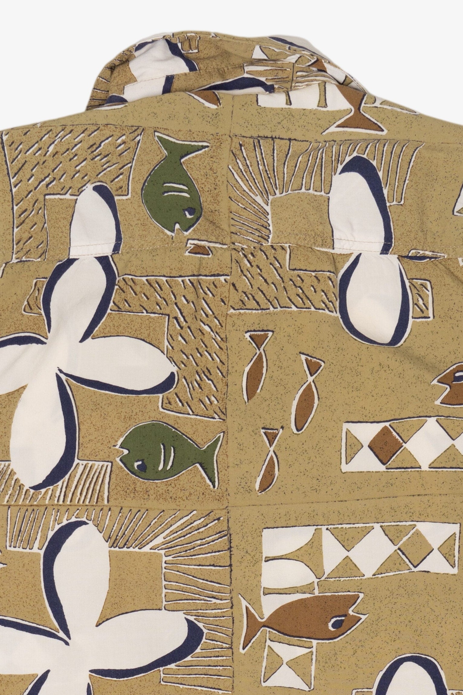 Vintage Beige Kahala Handcrafted Hawaiian Shirt (2000s)