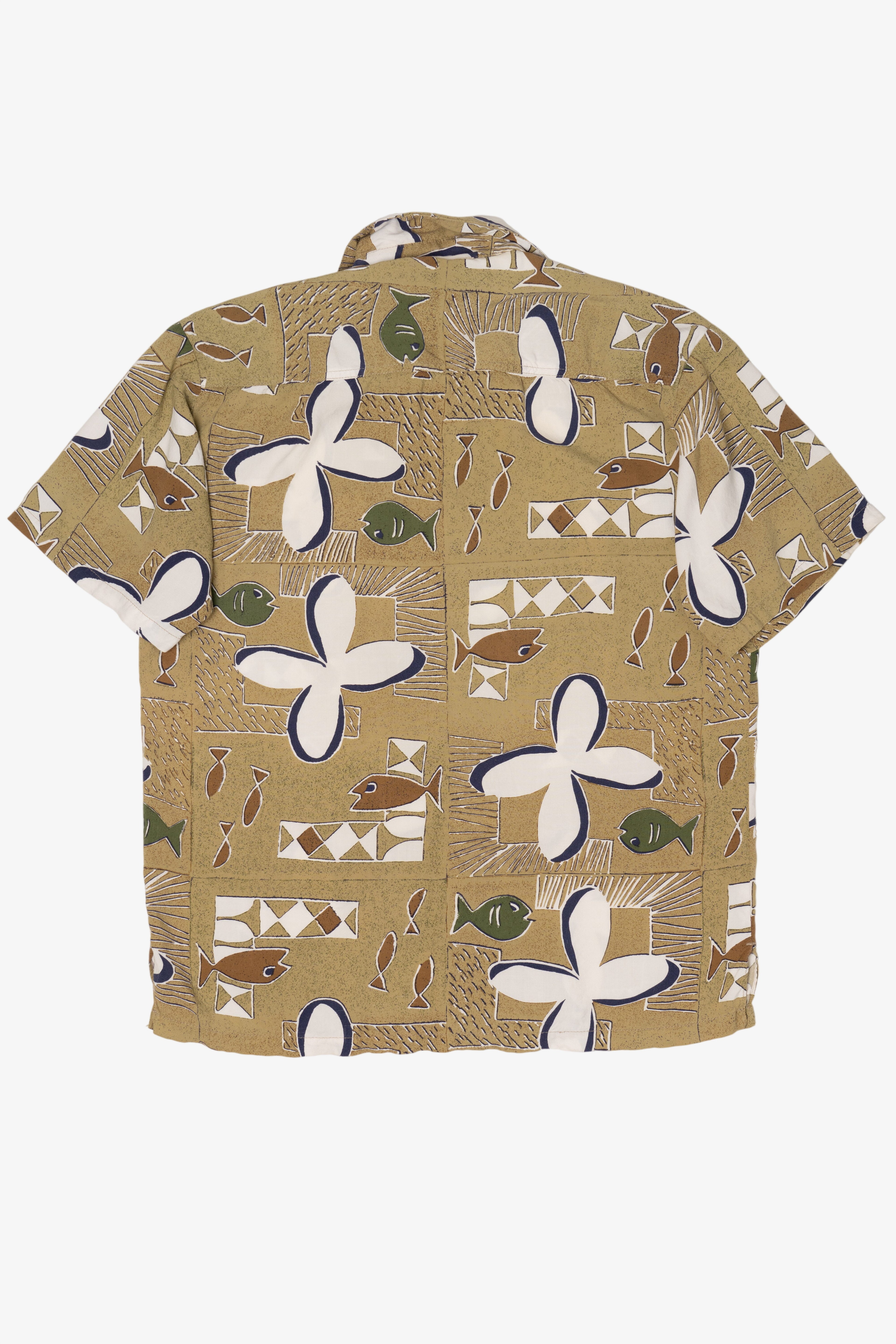 Vintage Beige Kahala Handcrafted Hawaiian Shirt (2000s)