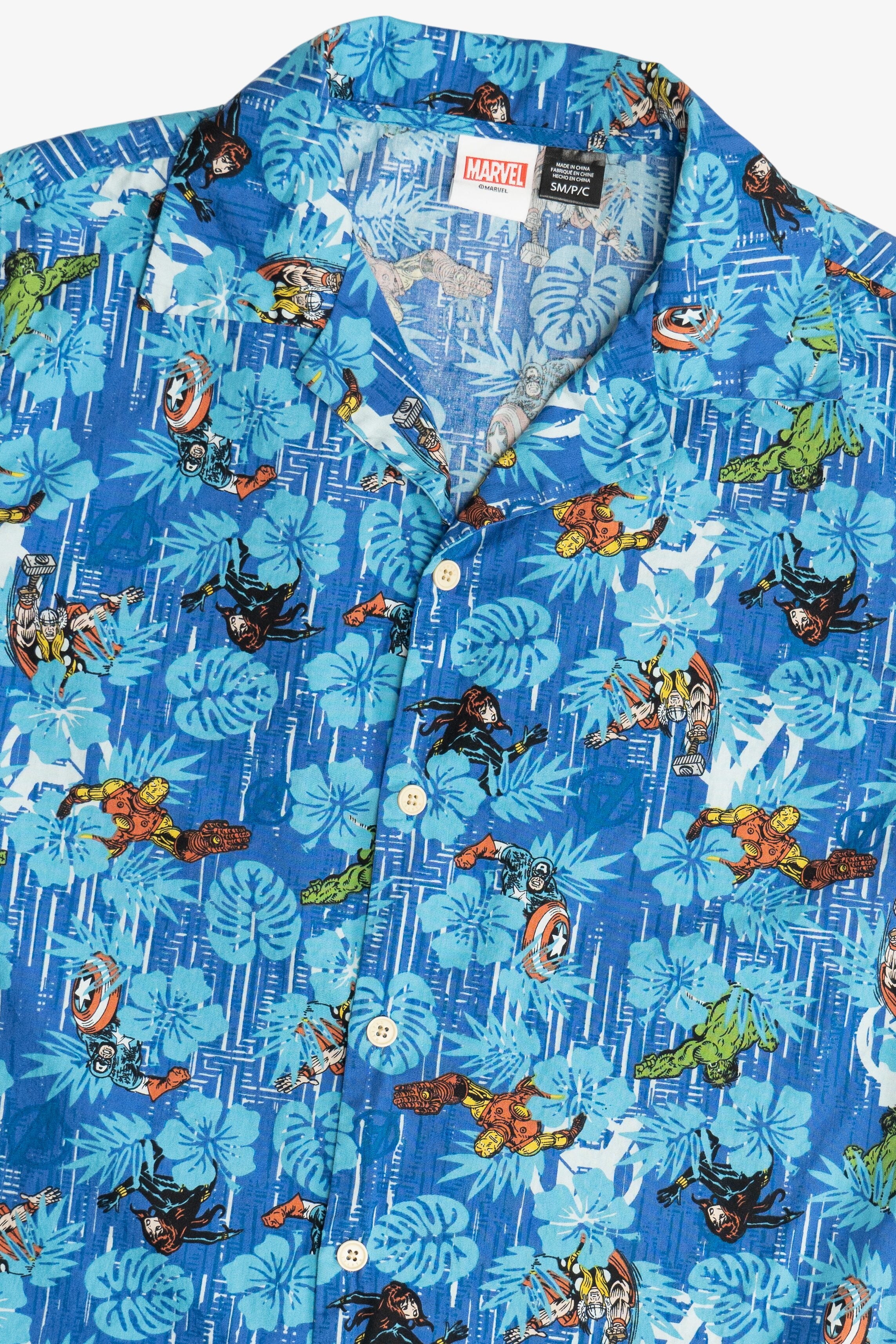 Marvel Avengers Button Up Hawaiian Shirt (2010s)