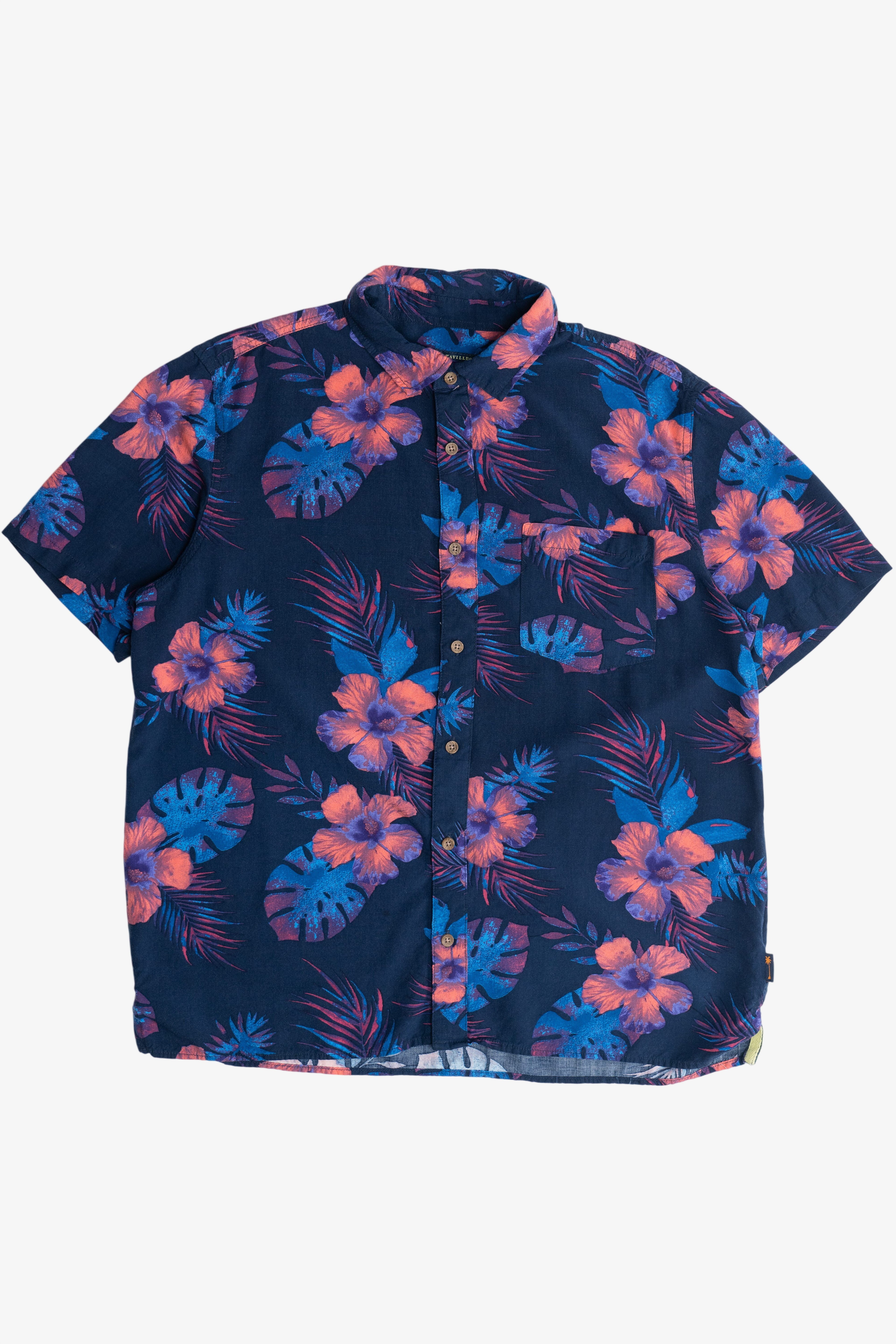 Margaritaville Hibiscus Print Hawaiian Shirt (2010s)