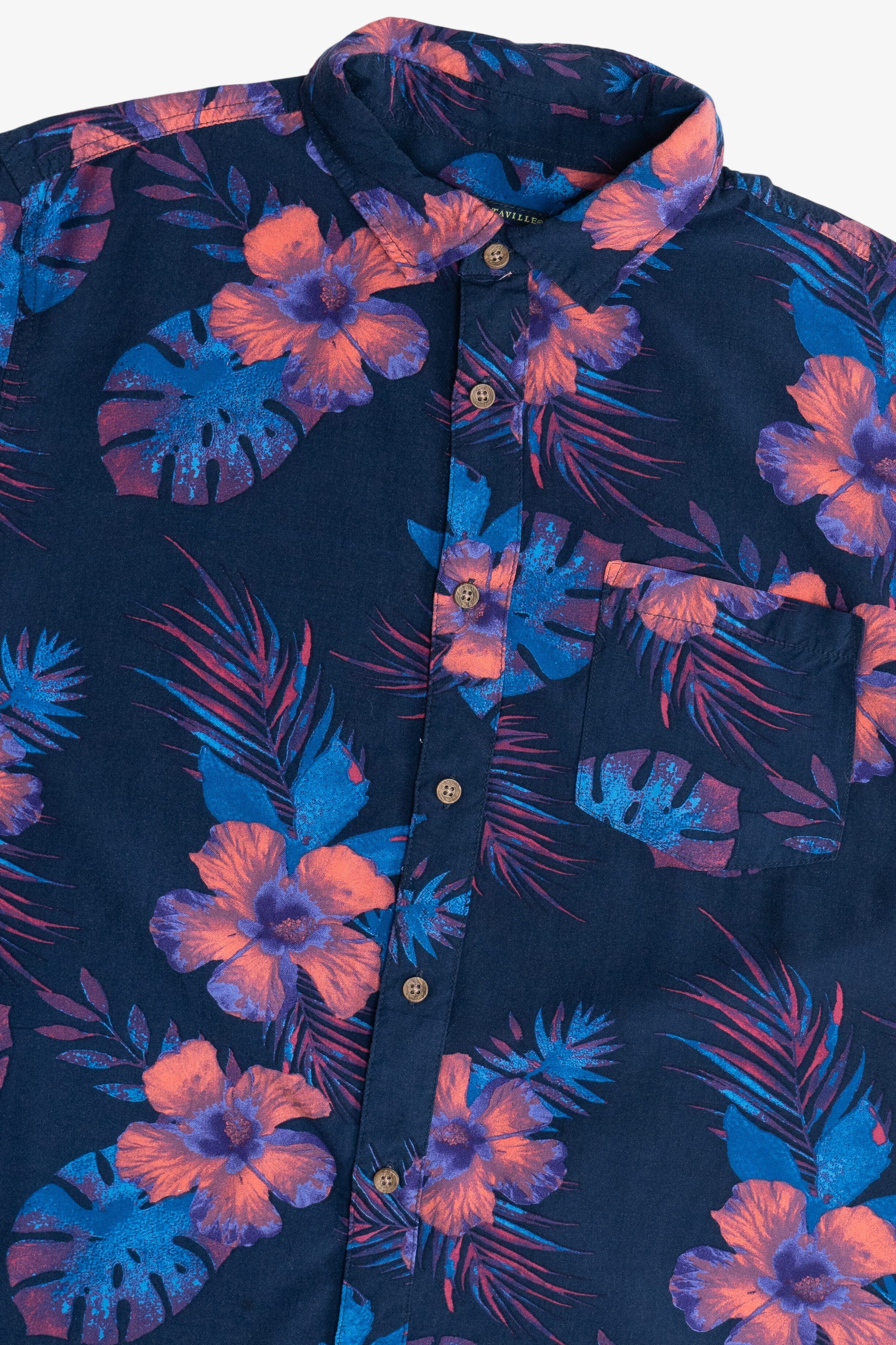 Margaritaville Hibiscus Print Hawaiian Shirt (2010s)