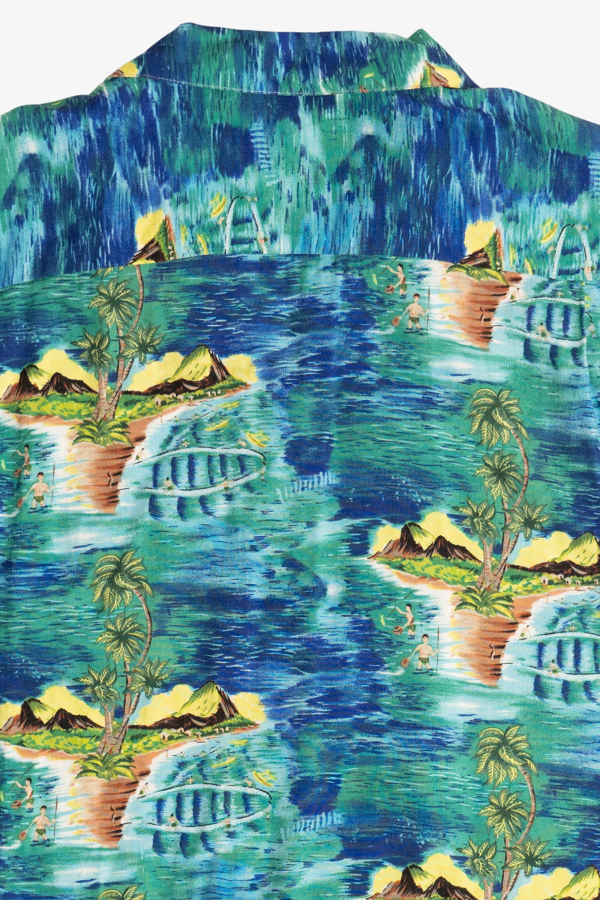 Vintage Distressed Ocean Current Originals Hawaiian Shirt (2000s)