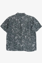 Vintage Pacific Scene Pixelated Floral Hawaiian Shirt (1990s)