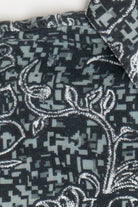 Vintage Pacific Scene Pixelated Floral Hawaiian Shirt (1990s)