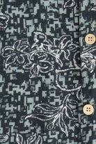 Vintage Pacific Scene Pixelated Floral Hawaiian Shirt (1990s)