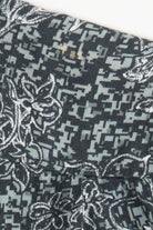 Vintage Pacific Scene Pixelated Floral Hawaiian Shirt (1990s)