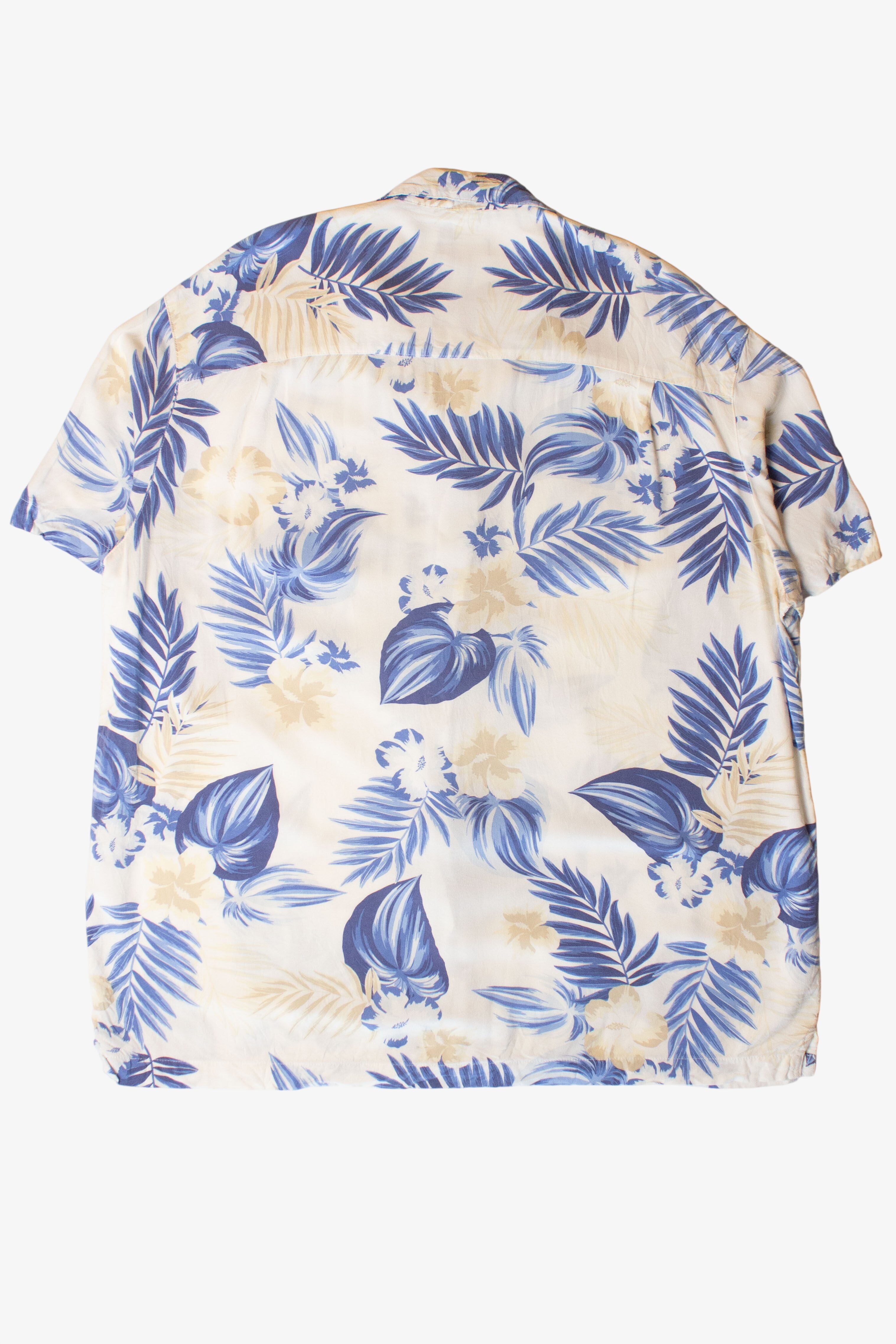 Vintage Blue Leaves Hawaiian Shirt (2000s)