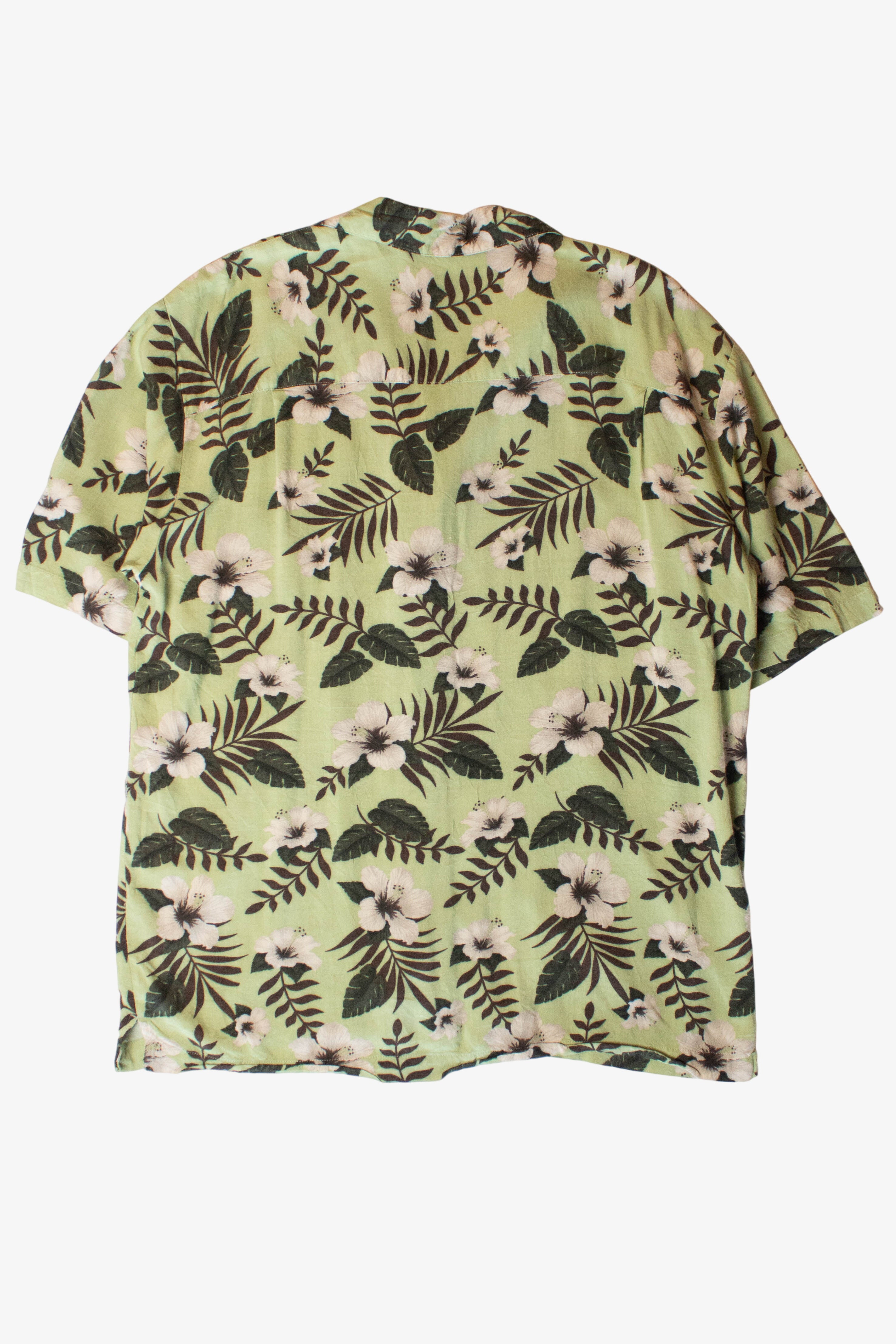 Green Floral Palms Hawaiian Shirt (2000s)